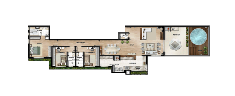 Cobertura 1701 e 1702 / 3 Su�tes